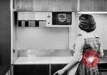 Image of modern kitchen New York City USA, 1954, second 60 stock footage video 65675070193