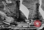 Image navire Mayflower II Plymouth Massachusetts USA, 1957, de la seconde 20 séquences d'archives historiques vidéo 65675070195