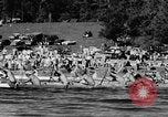Image Native American Indian course de canoë Bellingham Washington USA, 1957, de la seconde 46 séquences d'archives historiques vidéo 65675070200