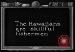 Image of fishermen Hawaii USA, 1924, second 3 stock footage video 65675070227