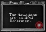 Image of fishermen Hawaii USA, 1924, second 5 stock footage video 65675070227