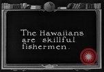Image of fishermen Hawaii USA, 1924, second 7 stock footage video 65675070227