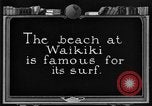 Image of Hawaiian people surfing Honolulu Hawaii USA, 1924, second 8 stock footage video 65675070228