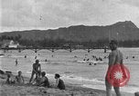 Image of Hawaiian people surfing Honolulu Hawaii USA, 1924, second 10 stock footage video 65675070228