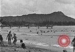 Image of Hawaiian people surfing Honolulu Hawaii USA, 1924, second 12 stock footage video 65675070228