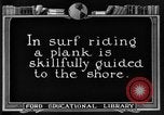 Image of Hawaiian people surfing Honolulu Hawaii USA, 1924, second 28 stock footage video 65675070228