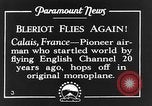 Image of Blériot flies his early XI airplane 20 years after his Channel flight Calais France, 1928, second 8 stock footage video 65675070308