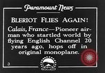 Image of Blériot flies his early XI airplane 20 years after his Channel flight Calais France, 1928, second 10 stock footage video 65675070308