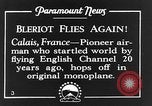 Image of Blériot flies his early XI airplane 20 years after his Channel flight Calais France, 1928, second 12 stock footage video 65675070308