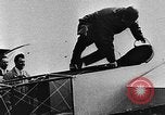 Image of Blériot flies his early XI airplane 20 years after his Channel flight Calais France, 1928, second 30 stock footage video 65675070308