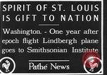 Image of Spirit of Saint Louis Washington DC USA, 1928, second 4 stock footage video 65675070310