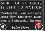 Image of Spirit of Saint Louis Washington DC USA, 1928, second 7 stock footage video 65675070310