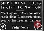 Image of Spirit of Saint Louis Washington DC USA, 1928, second 8 stock footage video 65675070310