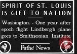 Image of Spirit of Saint Louis Washington DC USA, 1928, second 10 stock footage video 65675070310