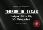 Image of Charles Whitman shooting from clock tower Austin Texas USA, 1966, second 22 stock footage video 65675070353