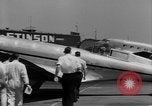 Image of Howard Hughes arrives after setting speed record Los Angeles California USA, 1936, second 28 stock footage video 65675070378