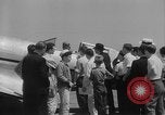 Image of Howard Hughes arrives after setting speed record Los Angeles California USA, 1936, second 49 stock footage video 65675070378
