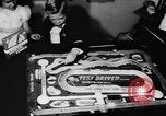 Image of toy fair New York City USA, 1957, second 35 stock footage video 65675070391