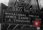 Image of invitational preview of film "Man of a Thousand Faces" New York City USA, 1957, second 4 stock footage video 65675070397