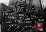Image of invitational preview of film "Man of a Thousand Faces" New York City USA, 1957, second 5 stock footage video 65675070397