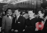Image of invitational preview of film "Man of a Thousand Faces" New York City USA, 1957, second 23 stock footage video 65675070397
