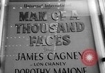 Image of invitational preview of film "Man of a Thousand Faces" New York City USA, 1957, second 43 stock footage video 65675070397