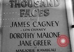Image of invitational preview of film "Man of a Thousand Faces" New York City USA, 1957, second 45 stock footage video 65675070397