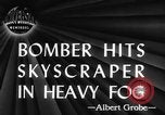 Image of aircraft crash into Empire State Building New York City USA, 1945, second 1 stock footage video 65675070402