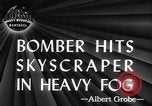 Image of aircraft crash into Empire State Building New York City USA, 1945, second 4 stock footage video 65675070402