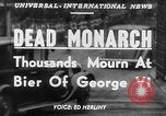 Image of King George VI London England United Kingdom, 1952, second 16 stock footage video 65675070422