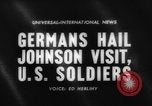 Image of Lyndon B Johnson Berlin West Germany, 1961, second 1 stock footage video 65675070428