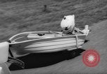 Standbild Mann angeln gehen und Waschbecken kleinen Boot Florida United States USA, 1961, aus Sekunde 11 historischem Filmmaterial Videoclip 65675070432