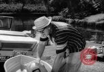 Standbild Mann angeln gehen und Waschbecken kleinen Boot Florida United States USA, 1961, aus Sekunde 34 historischem Filmmaterial Videoclip 65675070432