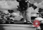 Standbild Mann angeln gehen und Waschbecken kleinen Boot Florida United States USA, 1961, aus Sekunde 54 historischem Filmmaterial Videoclip 65675070432