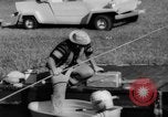 Standbild Mann angeln gehen und Waschbecken kleinen Boot Florida United States USA, 1961, aus Sekunde 56 historischem Filmmaterial Videoclip 65675070432