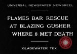 Image of burning gusher Gladewater Texas USA, 1931, second 1 stock footage video 65675070438