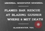 Image of burning gusher Gladewater Texas USA, 1931, second 3 stock footage video 65675070438