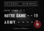 Image of Army versus Notre Dame football New York City USA, 1938, second 7 stock footage video 65675070526