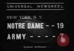 Image of Army versus Notre Dame football New York City USA, 1938, second 8 stock footage video 65675070526