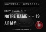Image of Army versus Notre Dame football New York City USA, 1938, second 9 stock footage video 65675070526