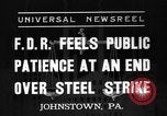 Image grève en acier Johnstown Pennsylvania USA, 1937, de la seconde 1 séquences d'archives historiques vidéo 65675070577