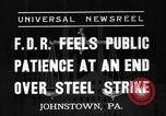 Image grève en acier Johnstown Pennsylvania USA, 1937, de la seconde 3 séquences d'archives historiques vidéo 65675070577