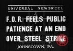 Image grève en acier Johnstown Pennsylvania USA, 1937, de la seconde 4 séquences d'archives historiques vidéo 65675070577