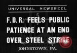 Image grève en acier Johnstown Pennsylvania USA, 1937, de la seconde 6 séquences d'archives historiques vidéo 65675070577
