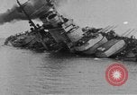 Image of Austro-Hungarian ship SMS Szent Istvan sinking Adriatic Sea, 1918, second 4 stock footage video 65675070597