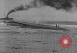 Image of Austro-Hungarian ship SMS Szent Istvan sinking Adriatic Sea, 1918, second 16 stock footage video 65675070597