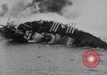 Image of Austro-Hungarian ship SMS Szent Istvan sinking Adriatic Sea, 1918, second 38 stock footage video 65675070597