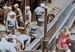 Image of Fighting fire on US Navy LST from kamikaze attack Pacific Theater, 1945, second 6 stock footage video 65675070702