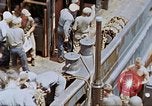 Image of Fighting fire on US Navy LST from kamikaze attack Pacific Theater, 1945, second 10 stock footage video 65675070702