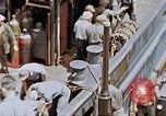 Image of Fighting fire on US Navy LST from kamikaze attack Pacific Theater, 1945, second 13 stock footage video 65675070702
